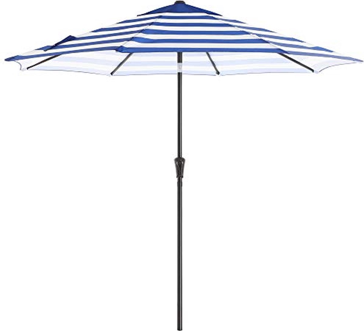Parasol - Tuin parasol - Ø 290cm - Opvouwbaar, Met zwengel - Blauw wit