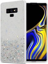 Cadorabo Hoesje geschikt voor Samsung Galaxy NOTE 9 in Transparant met Glitter - Beschermhoes van flexibel TPU silicone met fonkelende glitters Case Cover Etui