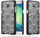 Cadorabo Hoesje geschikt voor Samsung Galaxy A5 2015 in ZWART - Hard Case Cover Beschermhoes in gebloemd paisley henna design tegen krassen en stoten
