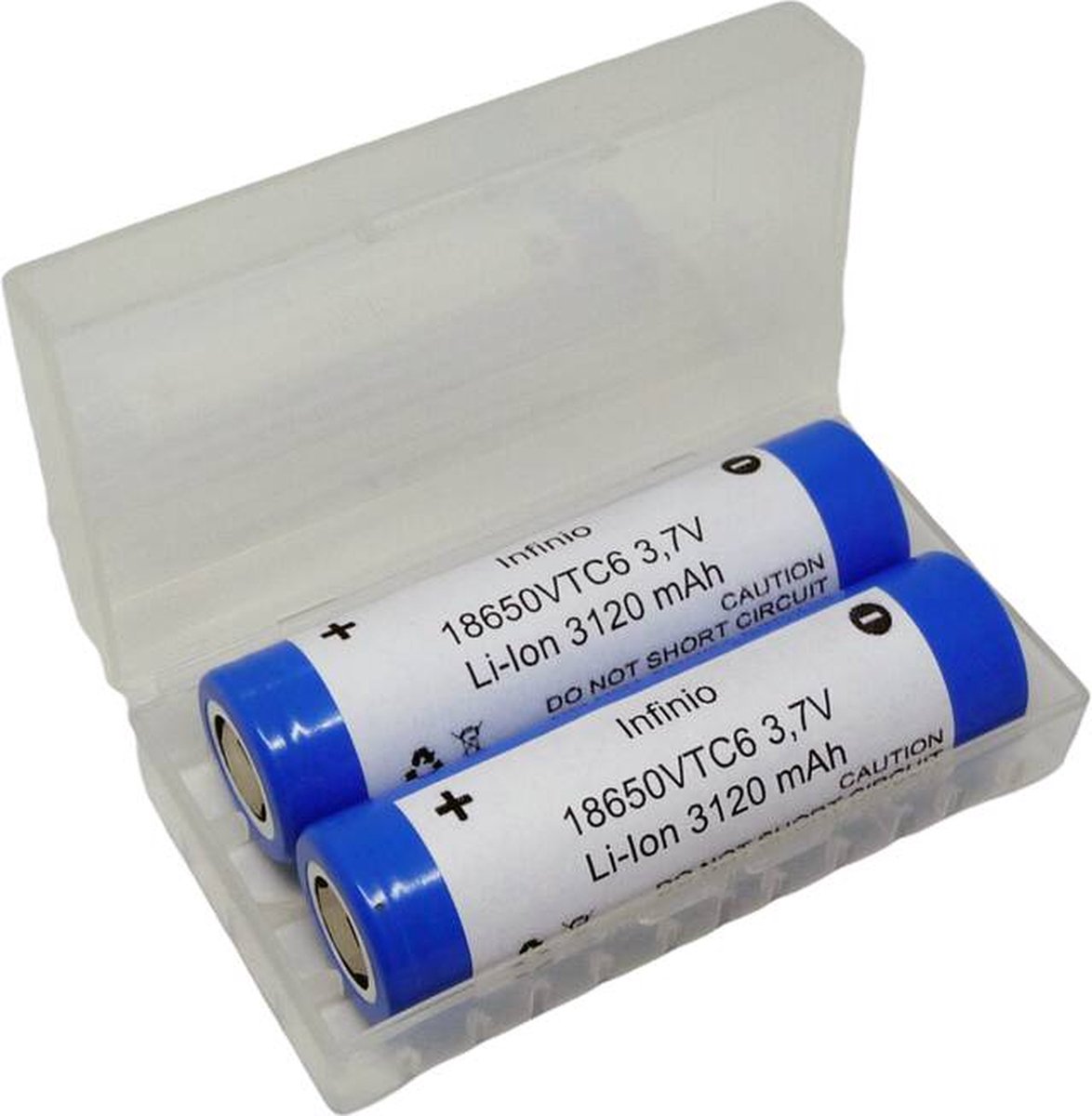 INFINIO Lithium-ion batterij met 3000 mAh en 3,7 Volt - doos van 2