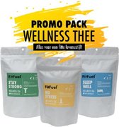 Wellness Thee Promo Pack - Anti-stress thee - Slaapthee - Energieverhogende thee - Fitfuel - 100% natuurlijk