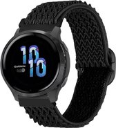 iMoshion Elastic Nylon Strap 22mm - Convient pour Samsung Galaxy Watch 46mm / 3 (45mm) / Gear s3 - Polar Vantage M2 / Grit X - Garmin Vivoactive 4 / Venu 2 - Huawei Watch GT 3 (pro) / 2 - Amazfit GTR - Zwart