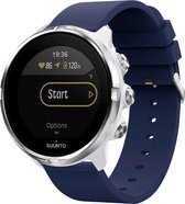 Bracelet en Siliconen iMoshion 24 mm - Convient pour Suunto 7 / 9 (Baro) - Sony Smartwatch 2 - Bleu foncé