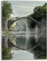 WallClassics - Acrylglas - Brug in het Kromlau-azalea- en Rododendronpark, Duitsland - 30x40 cm Foto op Acrylglas (Met Ophangsysteem)
