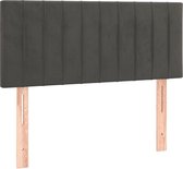 vidaXL Tête de lit Velours Gris foncé 80x5x78/88 cm