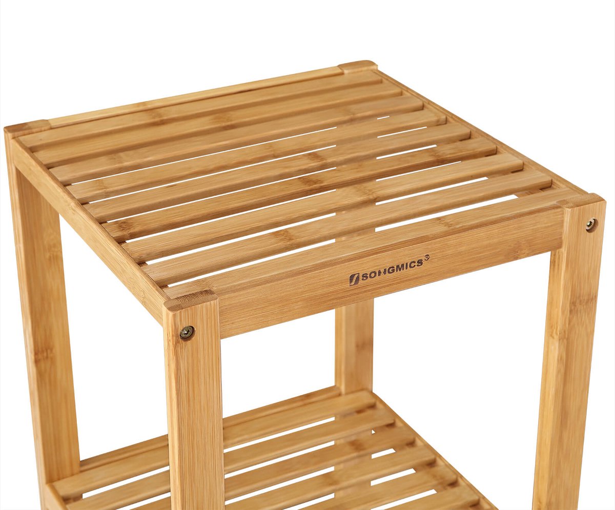 110 x 53 x 31,5 cm, badkamerrek, bamboe, natuur