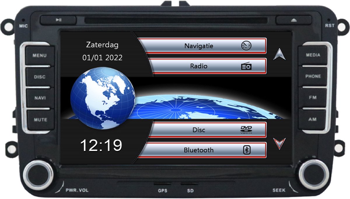 Rns 510 pasvorm Autoradio voor Volkswagen Seat Skoda | EU Navigatie | Bluetooth | Radio