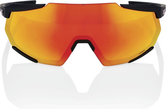 100% Racetrap 3.0 - Soft Tact Black - HiPER Red Multilayer Mirror