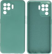 Hoesje Geschikt voor OPPO A94 4G - Fashion Telefoonhoesje Backcover - Siliconen Hoesje - Donker Groen