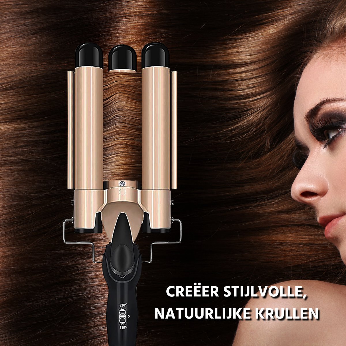 NANTONG Waver Professionele Wafeltang Haar met Golvenfunctie - afbeelding 3