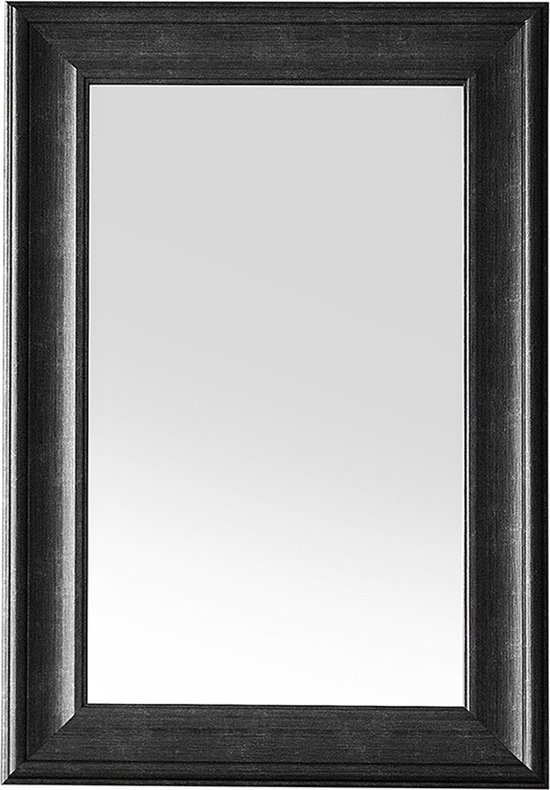 LUNEL S - Wandspiegel - Zwart - Synthetisch materiaal