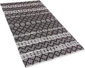 Beliani FEHIMLI - Tapis - Zwart - Cuir