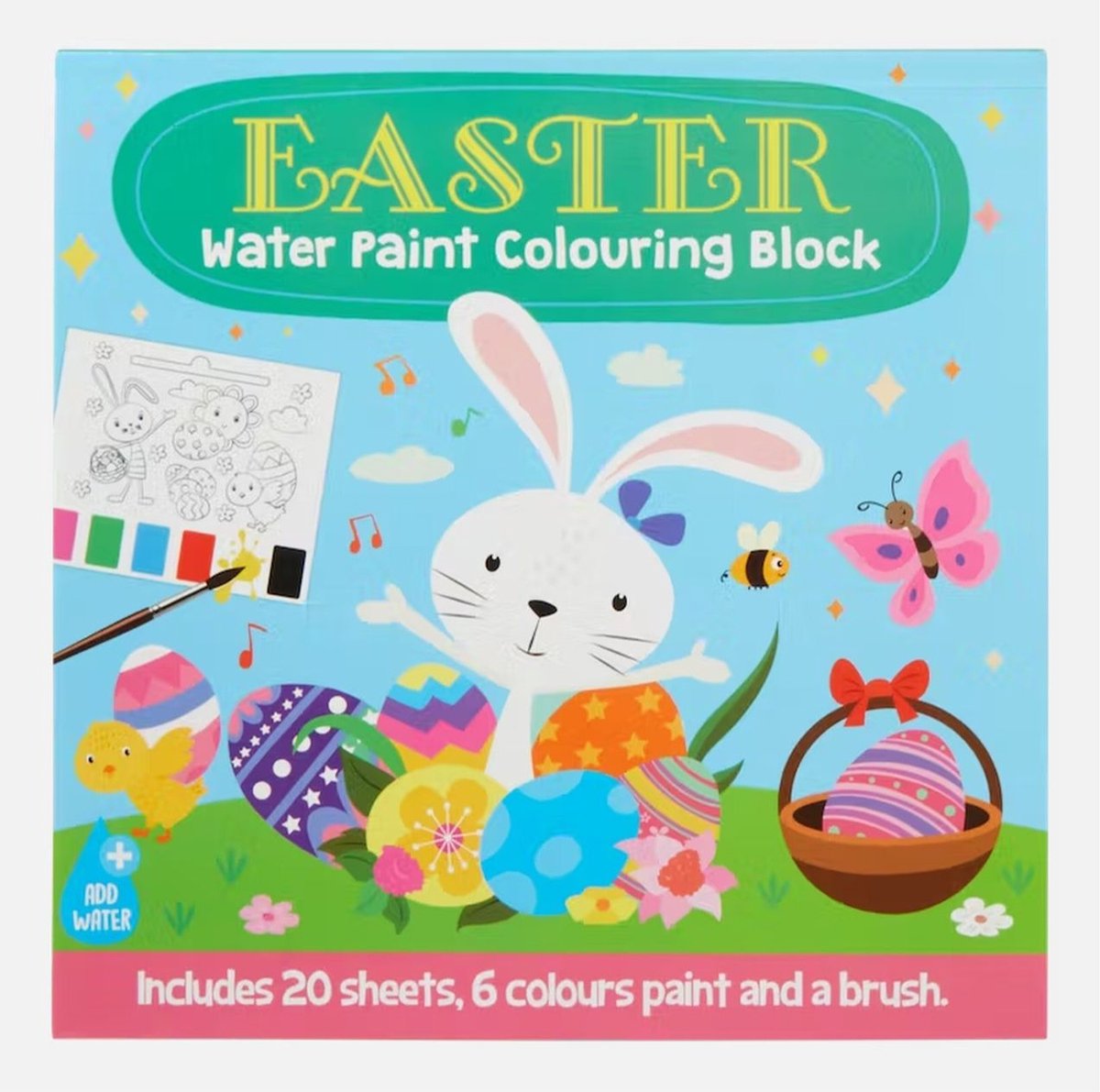 Pasen Waterverf Kleurboek - Pasen - Paashaas - Stickers - Kinderen - Tekenen - Knutselen - Multicolor