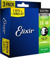 Elixir 16552 Optiweb Electric 10-46 - 3 Pack - Elektrische gitaarsnaren
