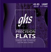 GHS 4er bas Precision Flatwound Short Scale 45-60-75-95 - Snarenset voor 4-string basgitaar