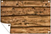 Décoration murale murale Planches - Rustique - Bois - 180x120 cm - Affiche de jardin - Toile de jardin - Affiche d'extérieur