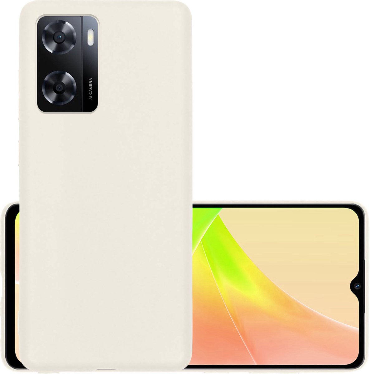 Hoesje - Geschikt voor OPPO A57 - Sterk & Shockproof - Hoes Cover - Siliconen Case - Wit