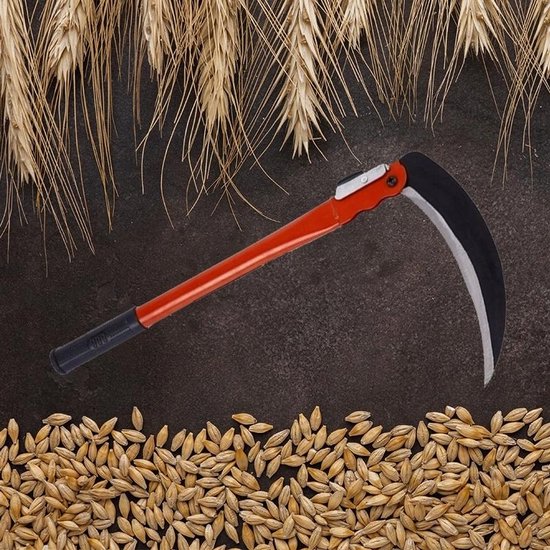 MOZY - Zeis - Handsikkel - Snoeimes - Sikkel - 41 cm - Ergonomisch - Rubberen Handvat - Inklapbaar - Handsikkel - Sikkel - Bodembewerker - Handzeis - Grassikkel - Visplek vrijmaken - Brandnetels verwijderen - Berenklauw verwijderaar van MOZY — afbeelding 5