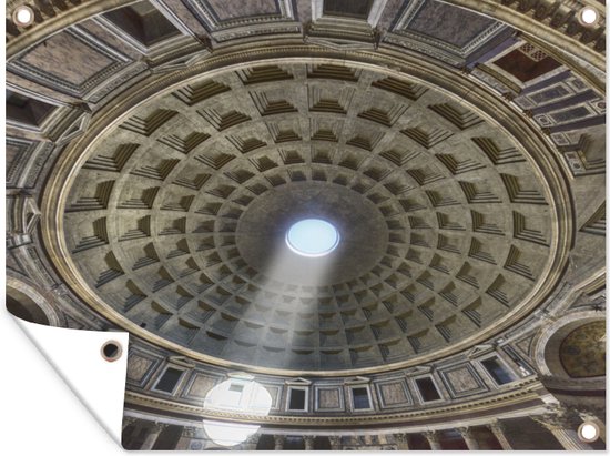 Tuin decoratie Het hele plafond van het Pantheon in Rome - 40x30 cm - Tuindoek - Buitenposter