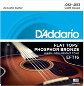 D'Addario EFT16 12-53 Flat Tops Light Phosphor Bronze Round Wound