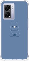 Siliconen Back Cover OPPO A77 5G | A57 5G Telefoonhoesje met doorzichtige rand Baby Rhino