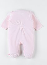 1-delige pyjama met bloemenprint uit fluwel, ecru