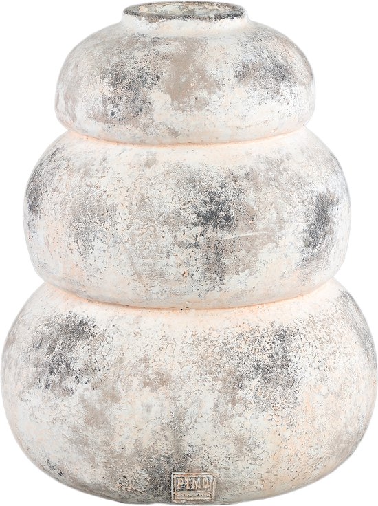 PTMD Bulby Pink cement layered bulb pot round L