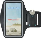 Geschikt voor Samsung Galaxy A14 5G Hoesje - Sportband Hoesje - Sport Armband Case Hardloopband Zwart