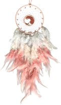 Dromenvanger XL - Tree Of Life - Roze Kwarts & Parelmoer Kralen - Pastel Roze