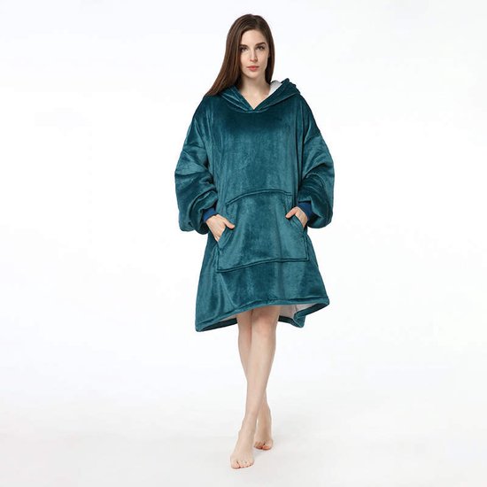 | Hoodie Blanket | | oversized deken | | capuchon deken | | winter trui | | Slaapkleding | Dark Green | CADEAU