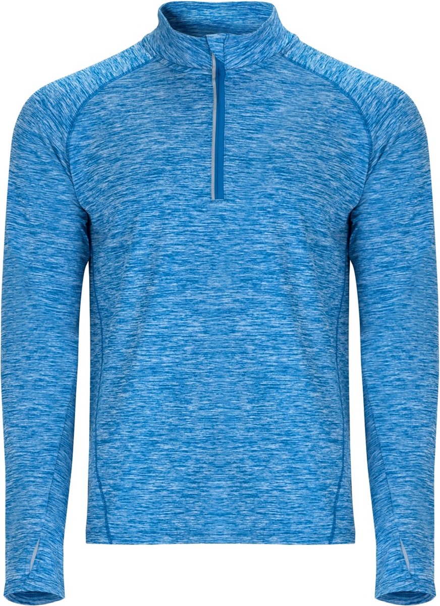 CARWORNIC Herenshirt met lange mouwen en halve rits, sportshirt, hardloopshirt, 1/4 rits, pullover, licht, ademend, gym, jogging, trainingsshirt met