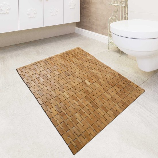 WENKO Bamboo 17996100 badmat - onderkant antislip, bamboe, natuur WENKO Bamboo 17996100 badmat - onderkant antislip, bamboe, natuur