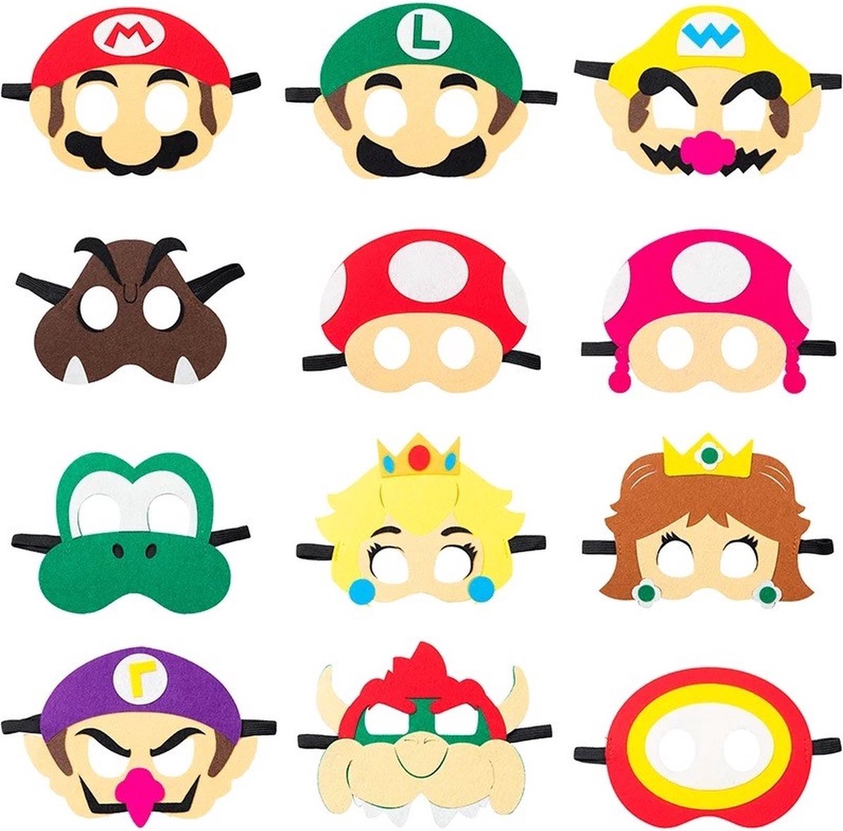 Jobber - Super Mario - Masques - 12 pièces - Déguisements d'habillage -  Accessoires de... | bol.com