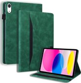 Lunso - Geschikt voor iPad 10 (2022) - Luxe Bookcase hoes - Groen