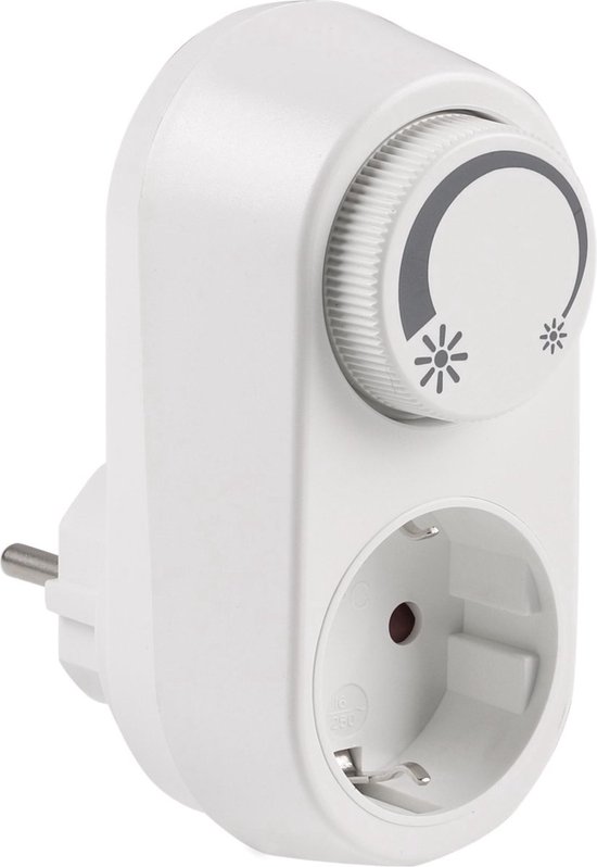 HOFTRONIC™ LED dimmer – 3-200 watt – Geschikt voor fase afsnijding – Universeel – Incl. zwart afdekraam en draaiknop