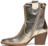 SmileFavorites® Dames Cowboylaarzen met Hak Kort - Goud - Imitatieleer - Maat 38