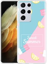 Hoesje geschikt voor Samsung Galaxy S21 Ultra Sweet Summer