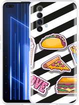 Realme X50 Hoesje Love Fast Food - Designed by Cazy