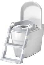WC Verkleiner met Trapje - wc bril verkleiner kinderen - Opvouwbaar potje peuter - toilettrainer - 2 tot 7 jaar - GRIJS