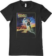 Back To The Future Heren Tshirt -XL- Vintage Poster Zwart