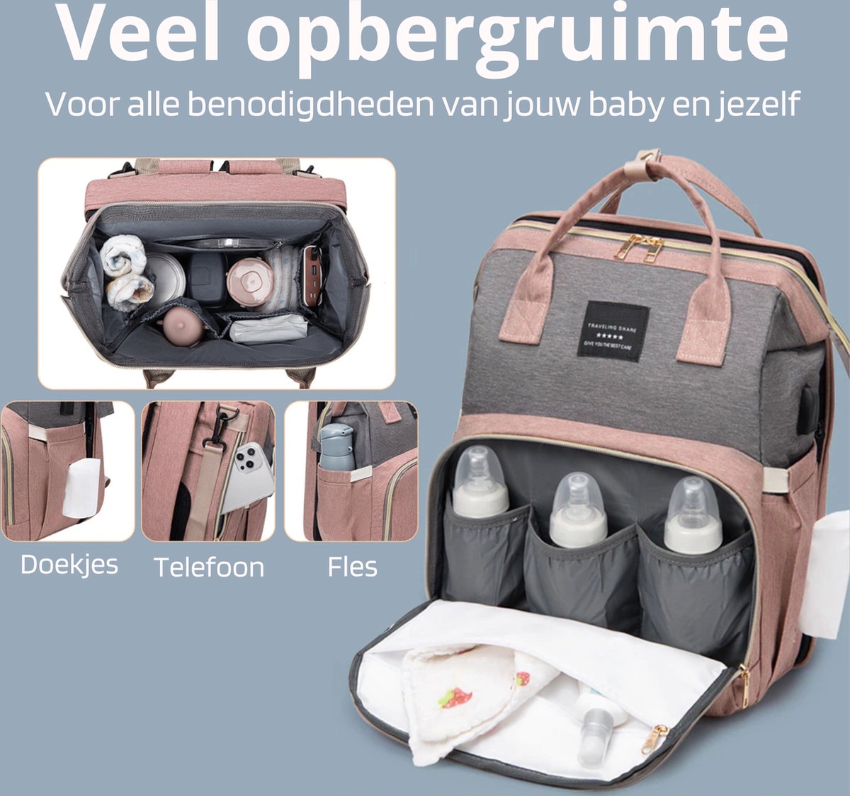 Mama Baby Luiertas Moeder Verzorgingstas Mode Zwangerschaps Grote Capaciteit Babytas Blauw 2147670042
