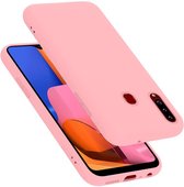 Cadorabo Hoesje geschikt voor Samsung Galaxy A20s in LIQUID ROZE - Beschermhoes gemaakt van flexibel TPU silicone Case Cover