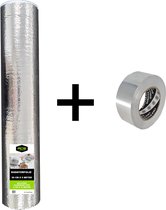 Ace Verpakkingen - Radiatorfolie + Tape - 50cm × 5m - Incl. 10 meter Aluminiumtape - Makkelijk en snelle bevestiging - Verlaag je gasverbruik - Dubbele isolatie - 50cm × 5m - 2.5m²