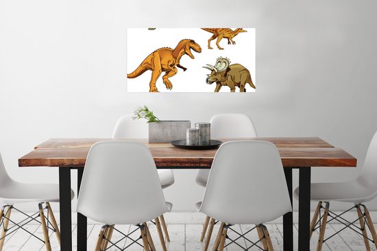 Muursticker Dinosaurus Kids – Grote & Kleurrijke dinosaurus met vriendjes