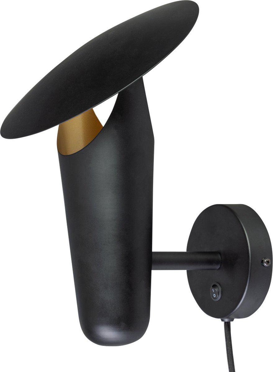 ETH The Britt - Wandlamp - GU10 - Aan/uit op koker - Zwart Messing