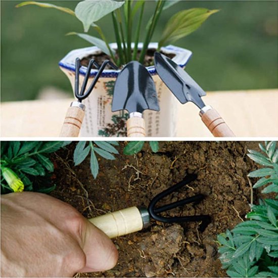 Gereedschapsset voor Kamerplanten - 10-delig / Tuingereedschap - Plantjes in huis - Bonsai van LaLuce — afbeelding 3