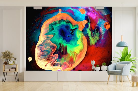 Papier peint photo peint photo vinyle - Encre et peinture largeur 275 cm x hauteur 220 cm - Tirage photo sur papier peint (disponible en 7 tailles)