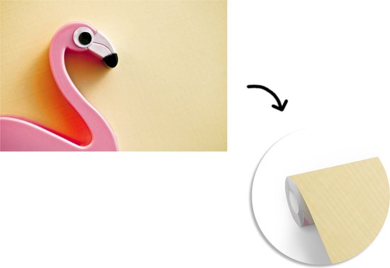 Papier peint Papier peint photo en vinyle - Flamingo avec grand oeil largeur 330 cm x hauteur 220 cm - Tirage photo sur papier peint (disponible en 7 tailles)