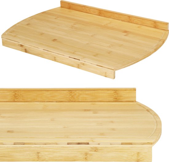 BATTIPAW Planche à laver en bambou pour le lavage des vêtements, planche de nettoyage antidérapante pour lavage à la main, planche à récurer à l'ancienne, style traditionnel vintage campagnard 60 x