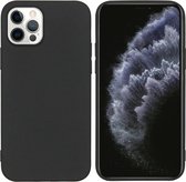 iPhone 12 Pro / 12 Hoesje Siliconen - iMoshion Color Backcover - Zwart